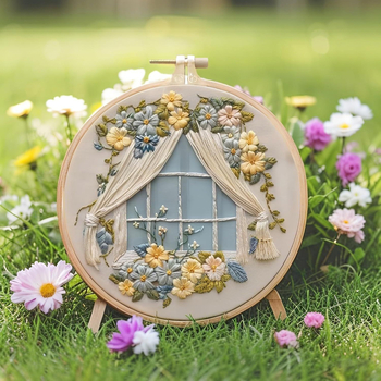 Σετ DIY για κέντημα με ακρυλικό νήμα, Worsted νήμα, νήμα σε δέσμη (Hank), αυτοσυναρμολόγηση, σε PP σακούλα