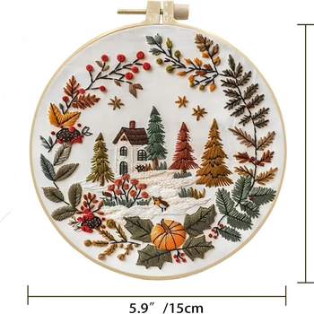 Σετ DIY για κέντημα με ακρυλικό νήμα, Worsted νήμα, νήμα σε δέσμη (Hank), αυτοσυναρμολόγηση, σε PP σακούλα