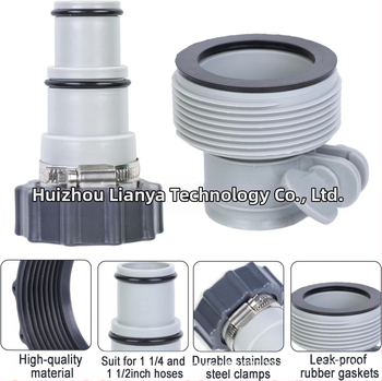 Σετ προσαρμογέα σωλήνα πισίνας με σφιγκτήρα και φλάντζα για Intex σύνδεση με σπείρωμα, μοντέλο 0000525, πλαστικό