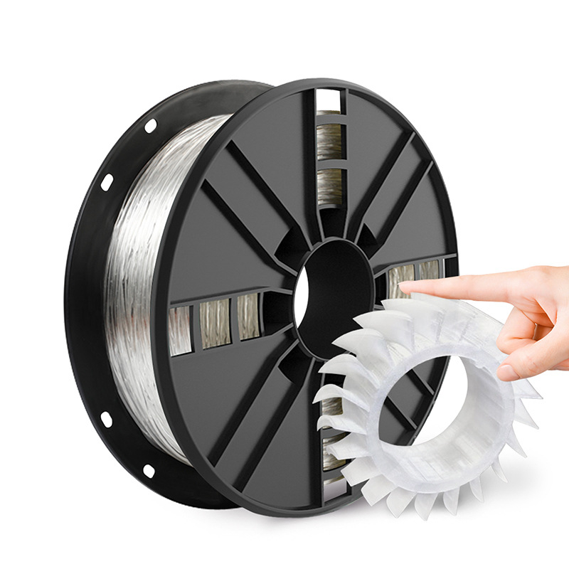 TPU 95A гъвкав филамент за 3D принтери, кръгло сечение, дискова форма, плътност 1.10-1.25 g/cm³, 1 кг