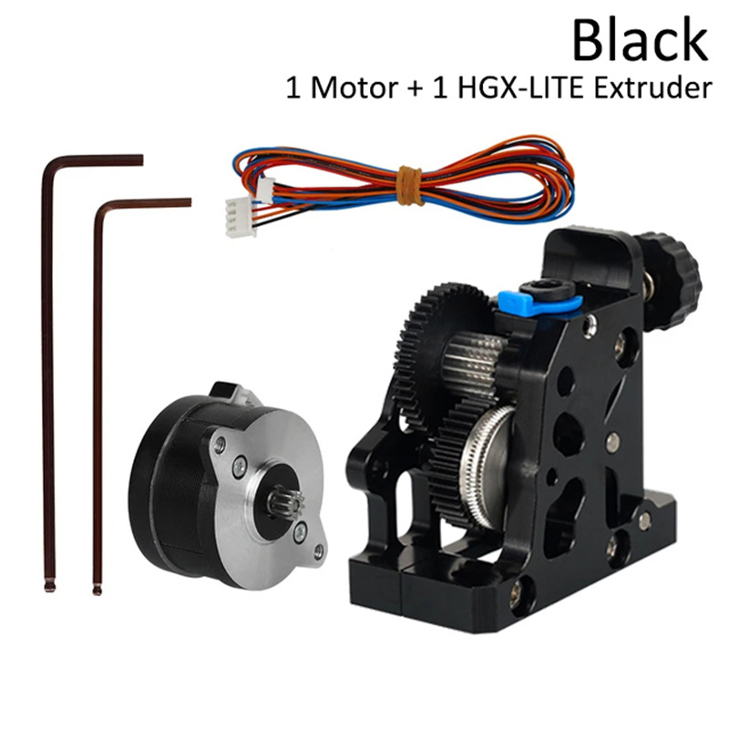 3D принтер екструдер HGX-LITE с цял метален корпус, редуктор и закалени стоманени зъби (модел Hgx extruder)