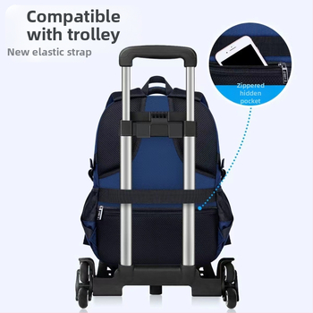 Long An Fu LAF0000001 полиестерна ученическа раница за основно училище — дишаща, водоустойчива и износоустойчива, с извити презрамки