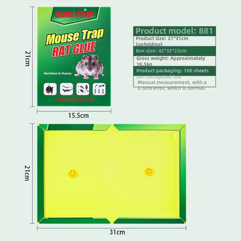 Bond trap Klijinė pelių plokštė – kieta forma, Modelis 52528, Netoksiška, Pelių kontrolė
