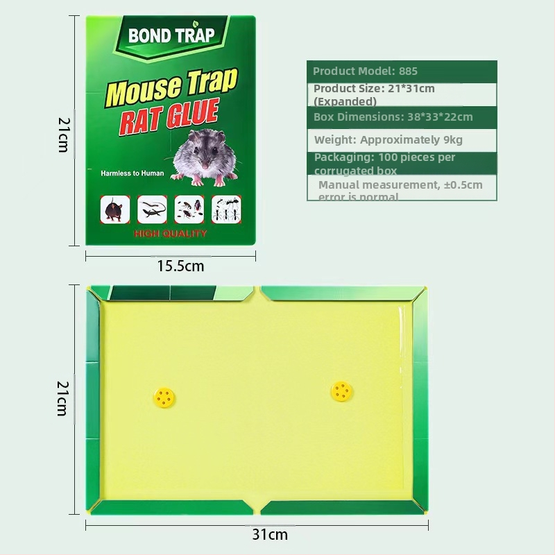 Bond trap Klijinė pelių plokštė – kieta forma, Modelis 52528, Netoksiška, Pelių kontrolė