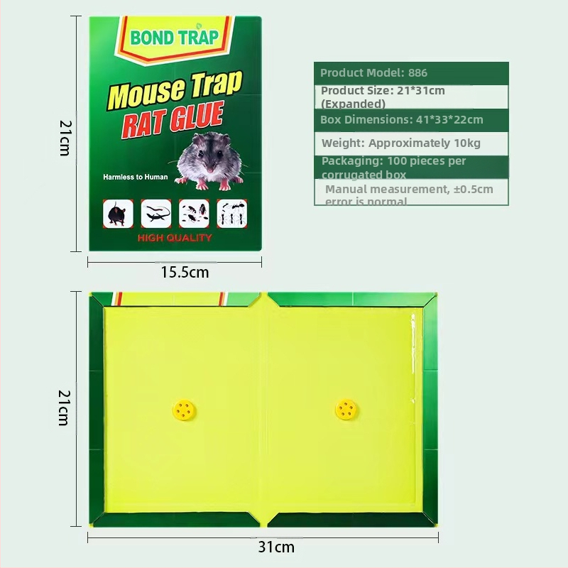 Bond trap Klijinė pelių plokštė – kieta forma, Modelis 52528, Netoksiška, Pelių kontrolė