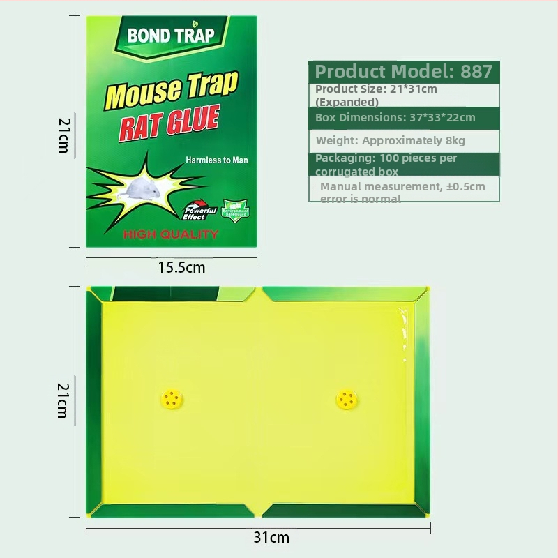 Bond trap Klijinė pelių plokštė – kieta forma, Modelis 52528, Netoksiška, Pelių kontrolė