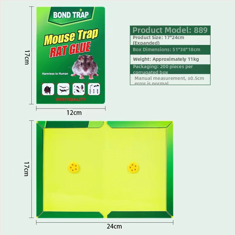 Bond trap Klijinė pelių plokštė – kieta forma, Modelis 52528, Netoksiška, Pelių kontrolė