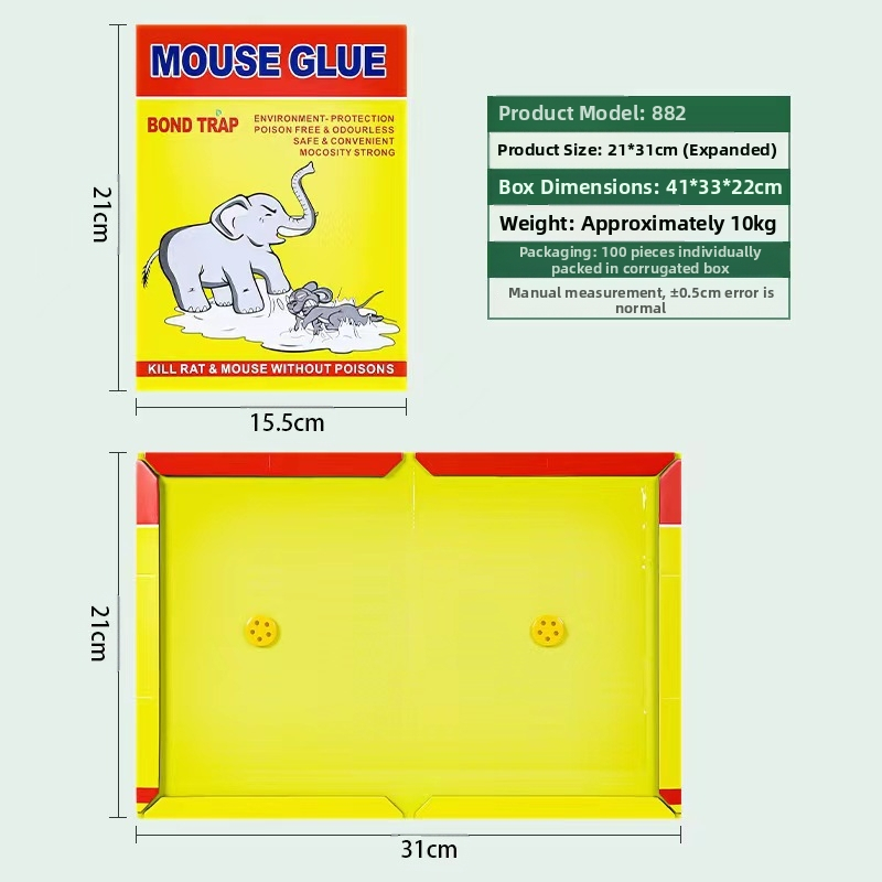 Bond trap Klijinė pelių plokštė – kieta forma, Modelis 52528, Netoksiška, Pelių kontrolė
