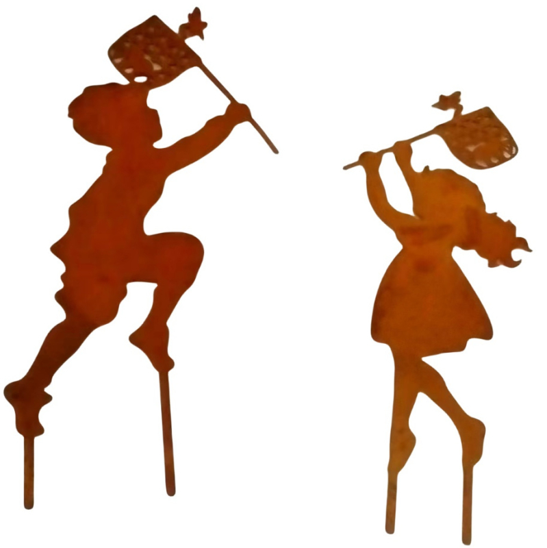 Kovácsoltvas kertdísz modern minimalist stílussal, virágtartó betéttel