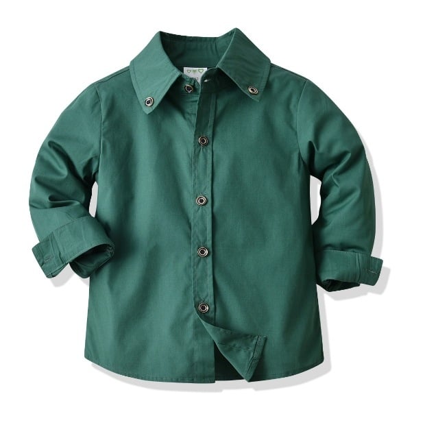 Gyerekeknek szóló ing, kockás (hosszú ujjú; 80% pamut; koreai stílus; 3–8 évesek)