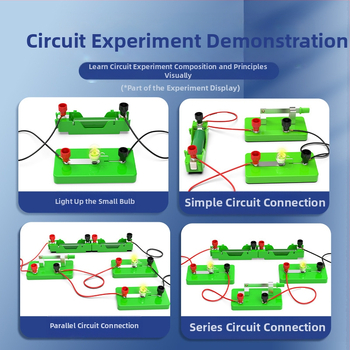 Liuxin Комплект за научни експерименти за четвърти клас — физика и електричество, прости вериги (серия и паралелно), обучително пособие