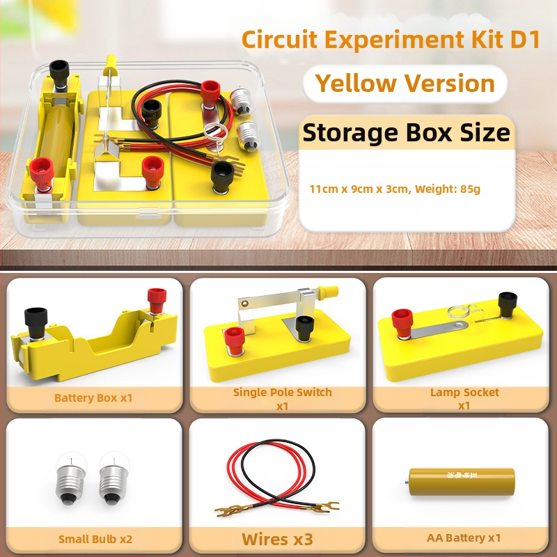 Liuxin Комплект за научни експерименти за четвърти клас — физика и електричество, прости вериги (серия и паралелно), обучително пособие