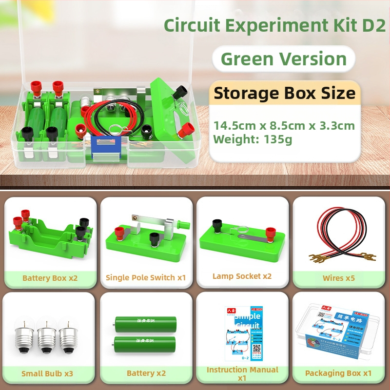 Liuxin Комплект за научни експерименти за четвърти клас — физика и електричество, прости вериги (серия и паралелно), обучително пособие