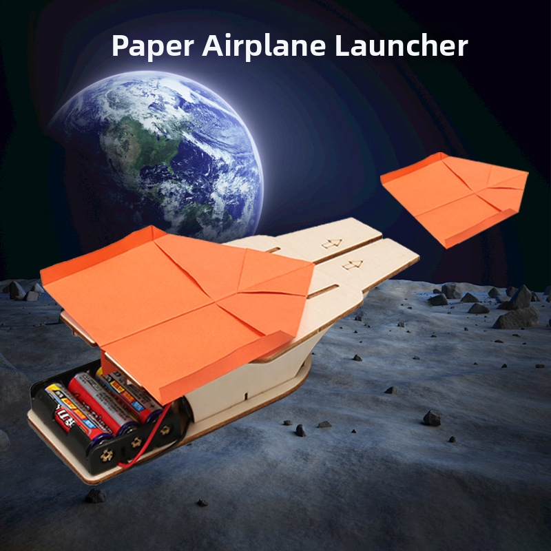 Аерокосмичен модел — дървен, електрически, подходящ за DIY, мултифункционална образователна играчка по физика за ученици в началното училище (7-14 години)