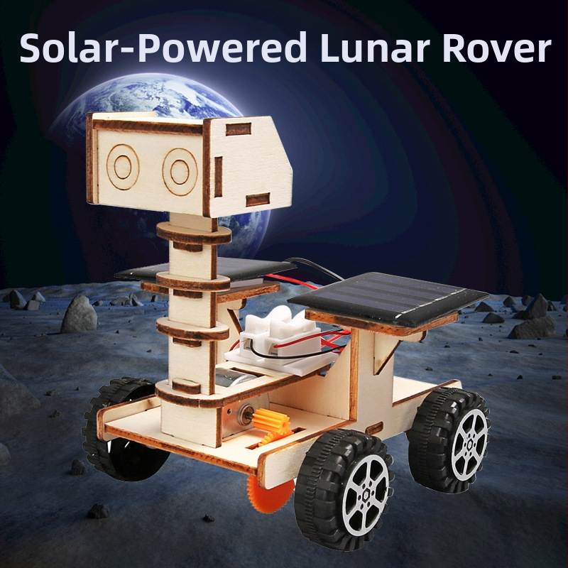 Аерокосмичен модел — дървен, електрически, подходящ за DIY, мултифункционална образователна играчка по физика за ученици в началното училище (7-14 години)