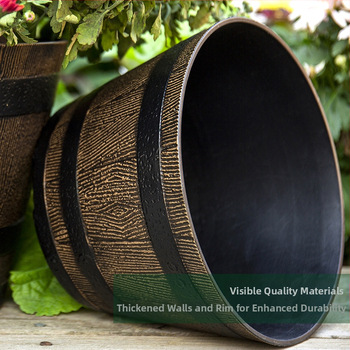 Γλάστρα από ρητίνη, που στέκεται στο δάπεδο, για οικιακή κηπουρική