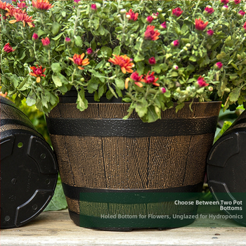 Γλάστρα από ρητίνη, που στέκεται στο δάπεδο, για οικιακή κηπουρική