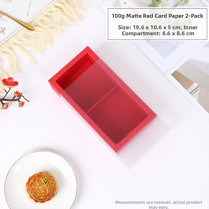 Mooncake dovanų dėžutė su kiaušinio trynio įdaru, matinė skaidri pakuotė, karštas įspaudas (Kilmė: Wenzhou; Apdorojimas ir pritaikymas: Ne; Prekės ženklas: A Kun; Personalizavimas: Ne)