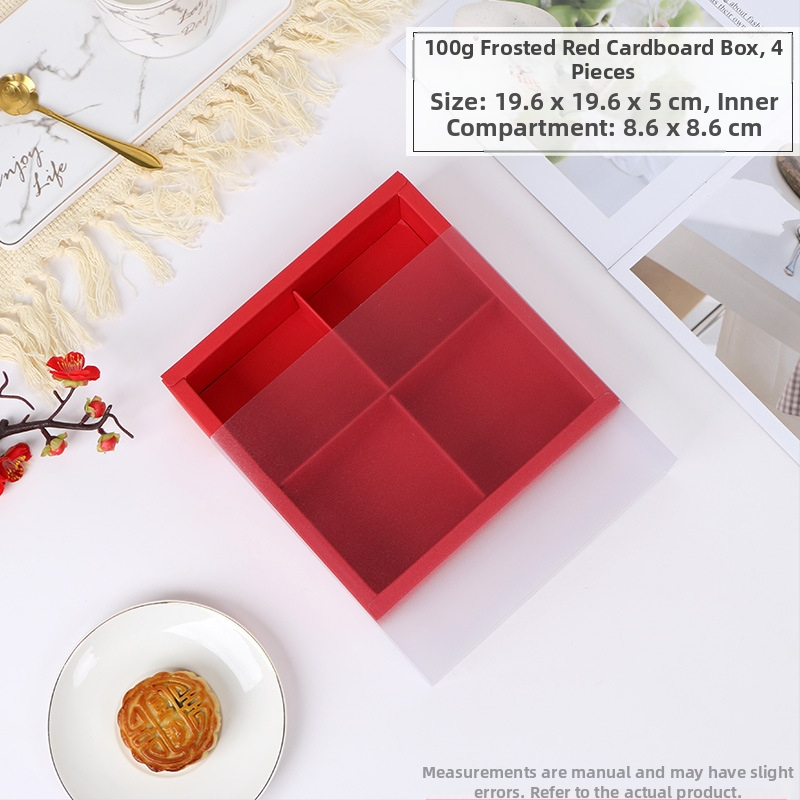 Mooncake dovanų dėžutė su kiaušinio trynio įdaru, matinė skaidri pakuotė, karštas įspaudas (Kilmė: Wenzhou; Apdorojimas ir pritaikymas: Ne; Prekės ženklas: A Kun; Personalizavimas: Ne)