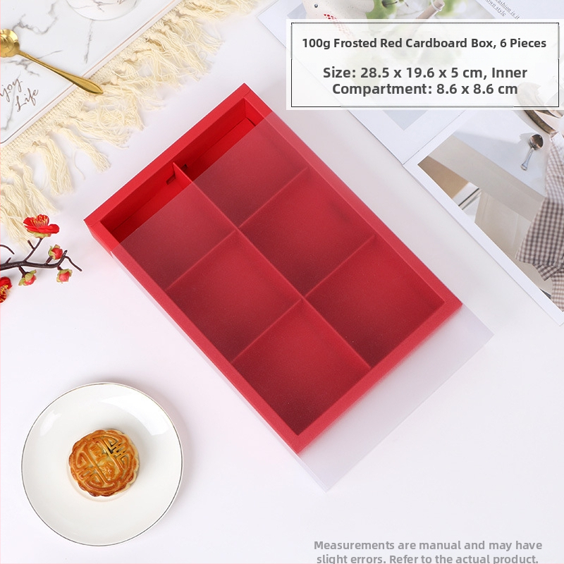 Mooncake dovanų dėžutė su kiaušinio trynio įdaru, matinė skaidri pakuotė, karštas įspaudas (Kilmė: Wenzhou; Apdorojimas ir pritaikymas: Ne; Prekės ženklas: A Kun; Personalizavimas: Ne)