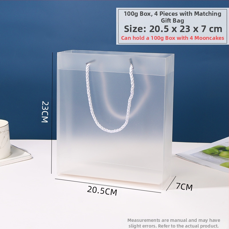 Mooncake dovanų dėžutė su kiaušinio trynio įdaru, matinė skaidri pakuotė, karštas įspaudas (Kilmė: Wenzhou; Apdorojimas ir pritaikymas: Ne; Prekės ženklas: A Kun; Personalizavimas: Ne)
