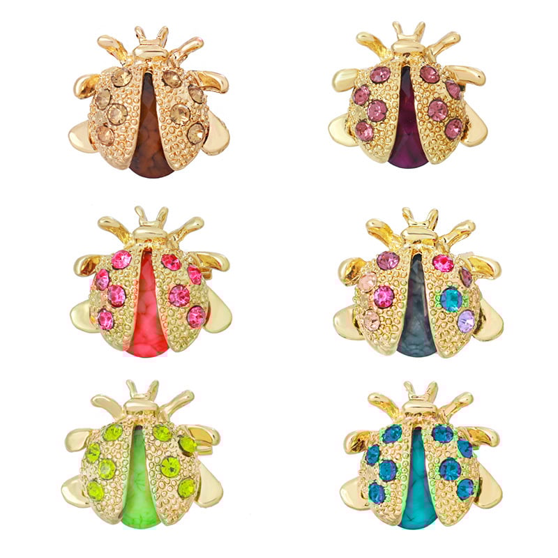 Brooch με μοτίβο εντόμου — κράμα, με ζιρκόνια, σε σχήμα λουλουδιού, γυναικείο αξεσουάρ μόδας