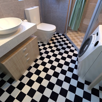 Самозалепващи подови стикери, абстрактен модел, скандинавски стил, за дневна и спалня, налични монтажни услуги