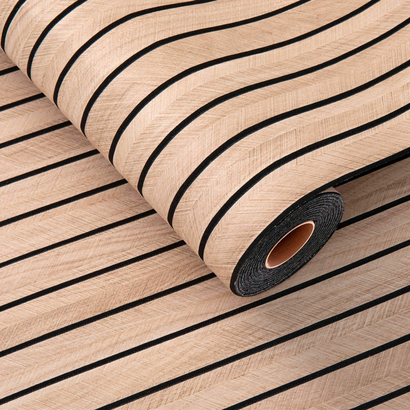 Tapet autoadeziv 3D cu aspect lemn – PVC; impermeabil, rezistent la umezeală și pete; 1 rulon