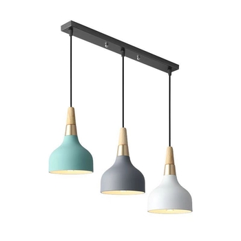 Σκανδιναβικός τρικεφαλικός κρεμαστός λαμπτήρας από σίδηρο με LED, 220V, μοντέλο AL0038