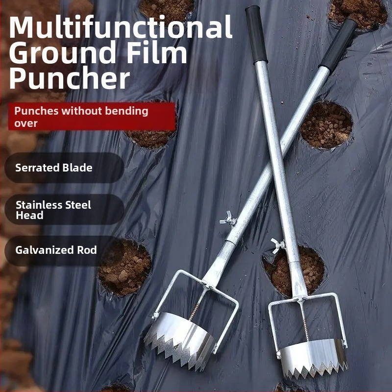 Mulčfilmų skylų įrankis šiltnamiams - Daugiafunkcinis skylinimo įrankis žemės ūkiui sodinimui