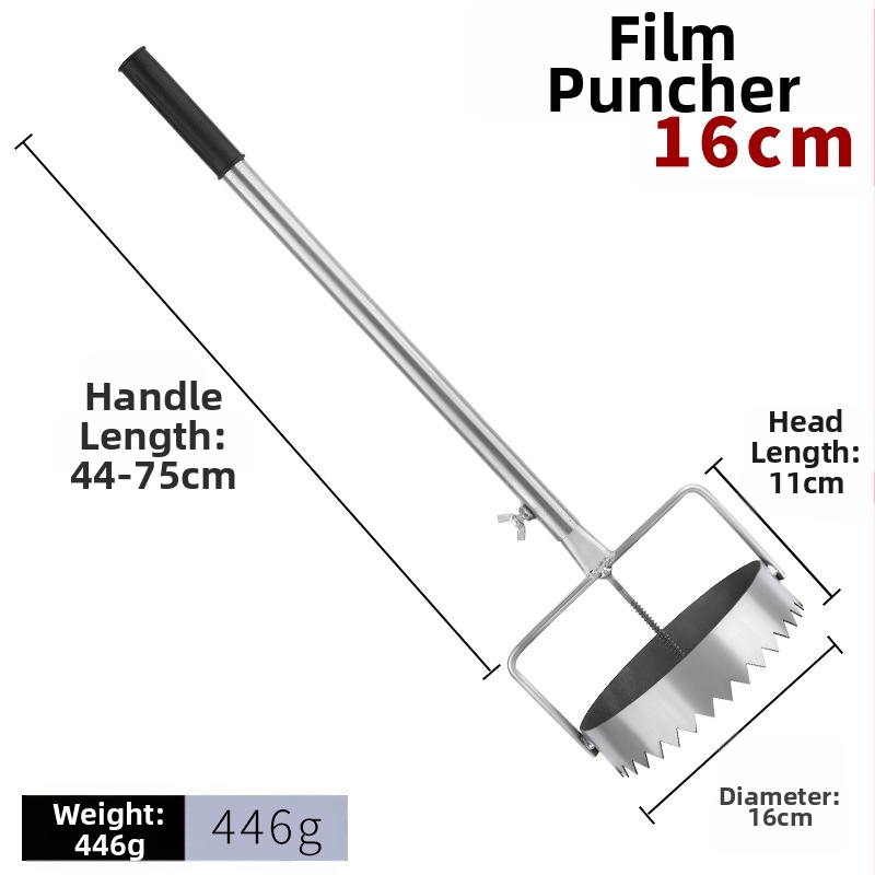 Mulčfilmų skylų įrankis šiltnamiams - Daugiafunkcinis skylinimo įrankis žemės ūkiui sodinimui