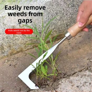 Ανοξείδωτο ατσάλι, τριμελής σετ για απομάκρυνση ζιζανίων και ξερίζωμα ριζών – εργαλείο κήπου εξωτερικού χώρου