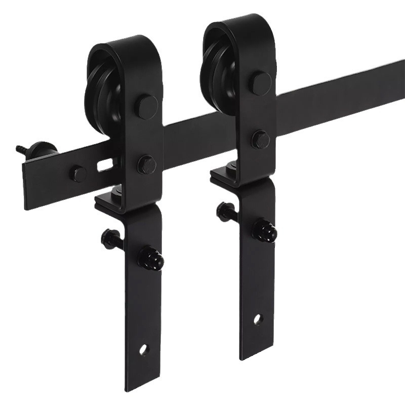 Anglies plieno durų mechanikos komplektas – sulankstomos dviejų durų bėginiai ir ratukai svetainei ir virtuvei, atsparus dėvėjimuisi, miltelinis dengimas, modelis JH-ZD1, modernus minimalistinis stilius