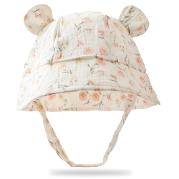 Бебешка рибарска шапка с принт за лято – 100% памук, изпъкнала козирка, куполна корона, слънцезащита и проветривост