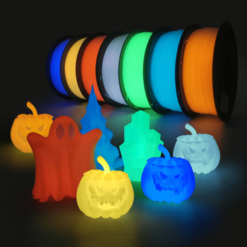 Светещ PLA филамент 1 кг за FDM/3D писалка — прецизност на печат 0,01 мм, толеранс ±0,05 мм, температура 190–220°C