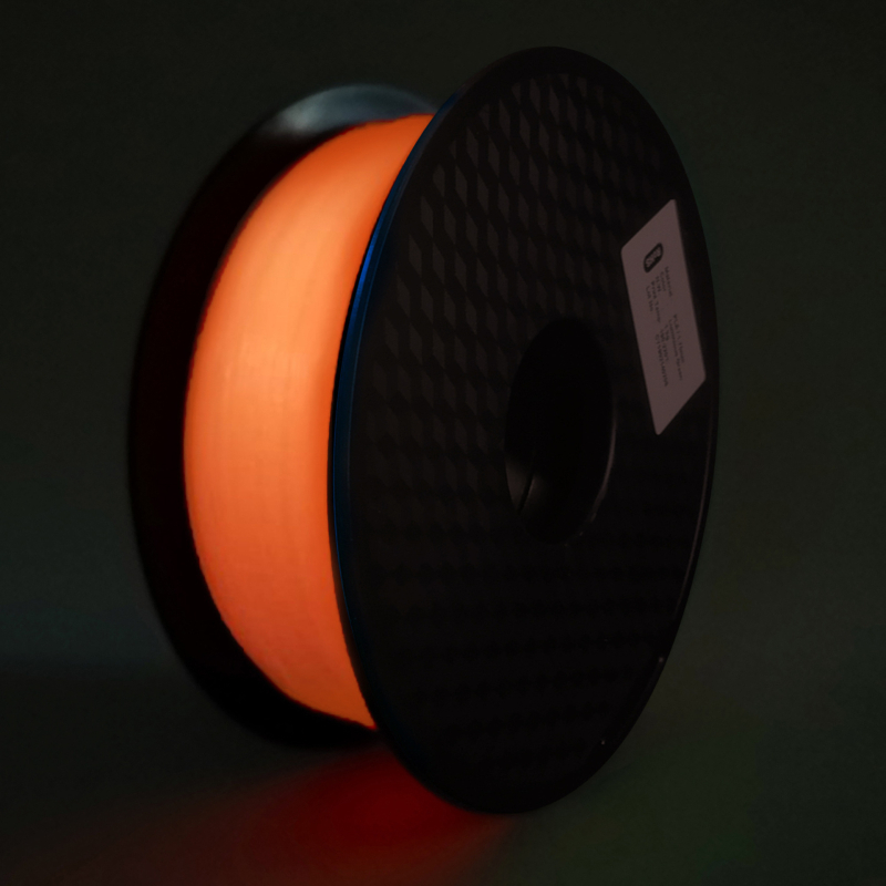 Светещ PLA филамент 1 кг за FDM/3D писалка — прецизност на печат 0,01 мм, толеранс ±0,05 мм, температура 190–220°C