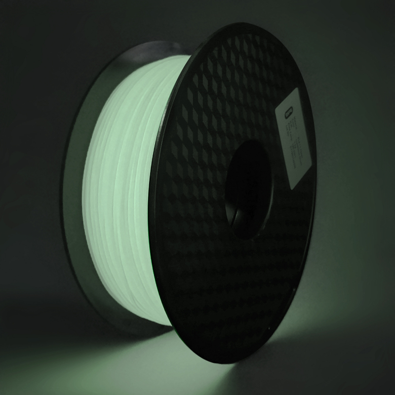 Светещ PLA филамент 1 кг за FDM/3D писалка — прецизност на печат 0,01 мм, толеранс ±0,05 мм, температура 190–220°C