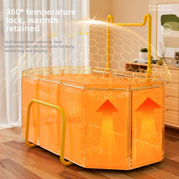 Sulankstomas vonios kibiras suaugusiems, PVC, skirtas maudynėms, su temperatūros kontrole