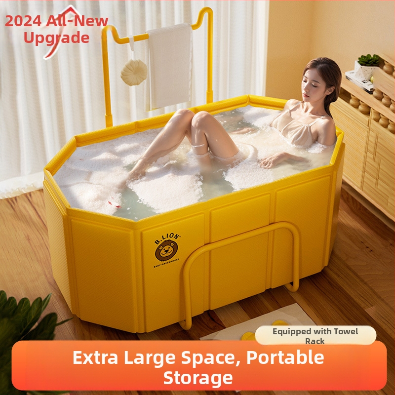 Sulankstomas vonios kibiras suaugusiems, PVC, skirtas maudynėms, su temperatūros kontrole