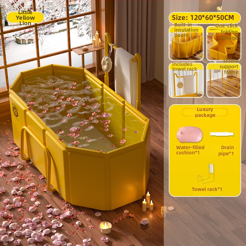 Sulankstomas vonios kibiras suaugusiems, PVC, skirtas maudynėms, su temperatūros kontrole