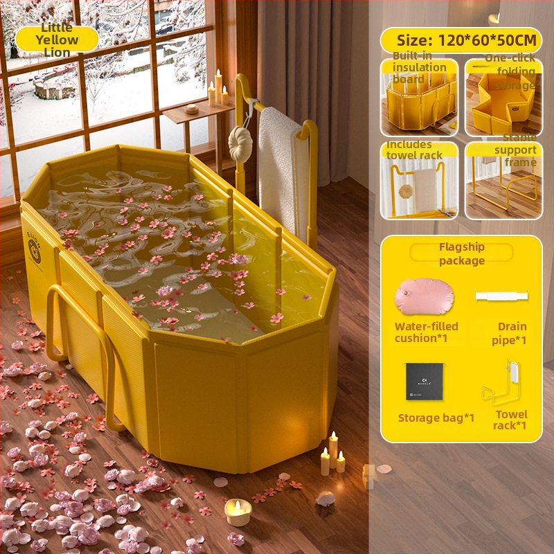 Sulankstomas vonios kibiras suaugusiems, PVC, skirtas maudynėms, su temperatūros kontrole