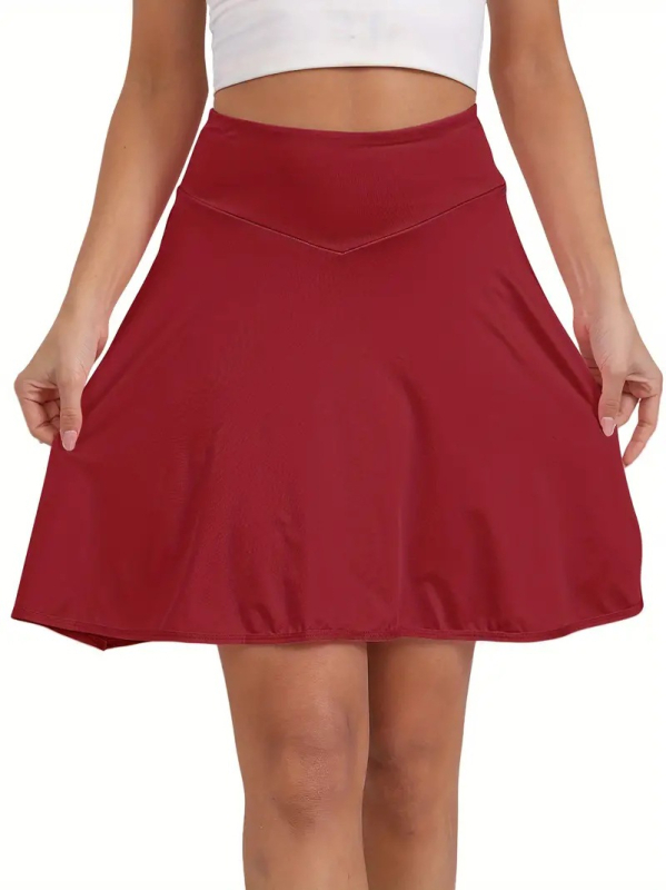 Jogos skort – poliesteris + elastanas, įdaila: poliesteris, vieno spalvos raštas, vasara, pavasaris, ruduo