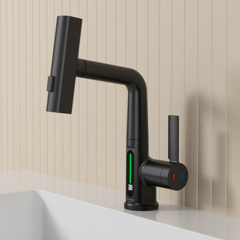 HS varinis praustuvo maišytuvas su keraminiu vožtuvu, tvirtinimas prie pagrindo, elektroplatintas paviršius