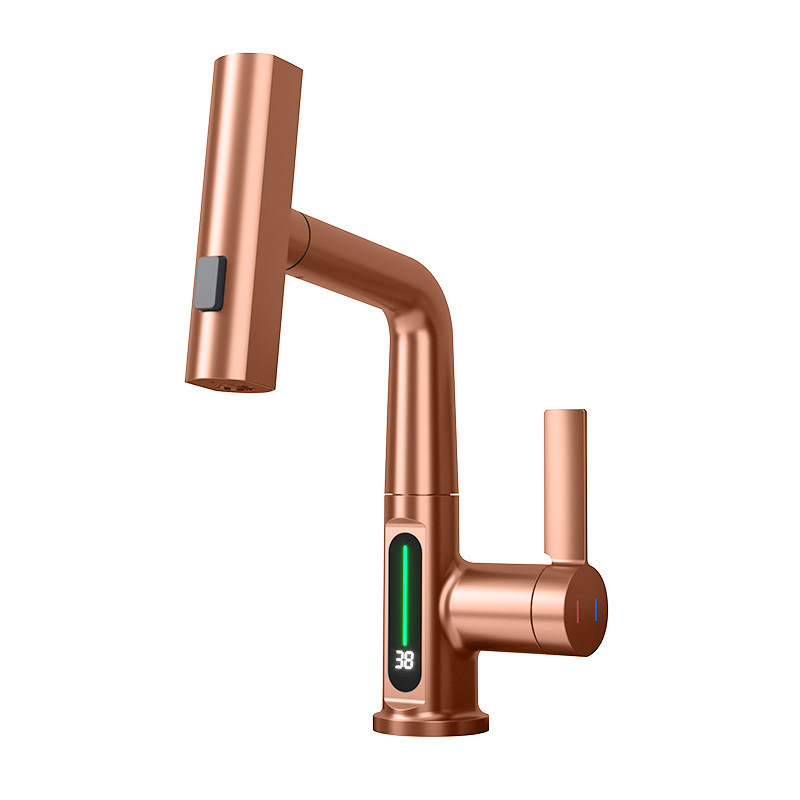 HS varinis praustuvo maišytuvas su keraminiu vožtuvu, tvirtinimas prie pagrindo, elektroplatintas paviršius