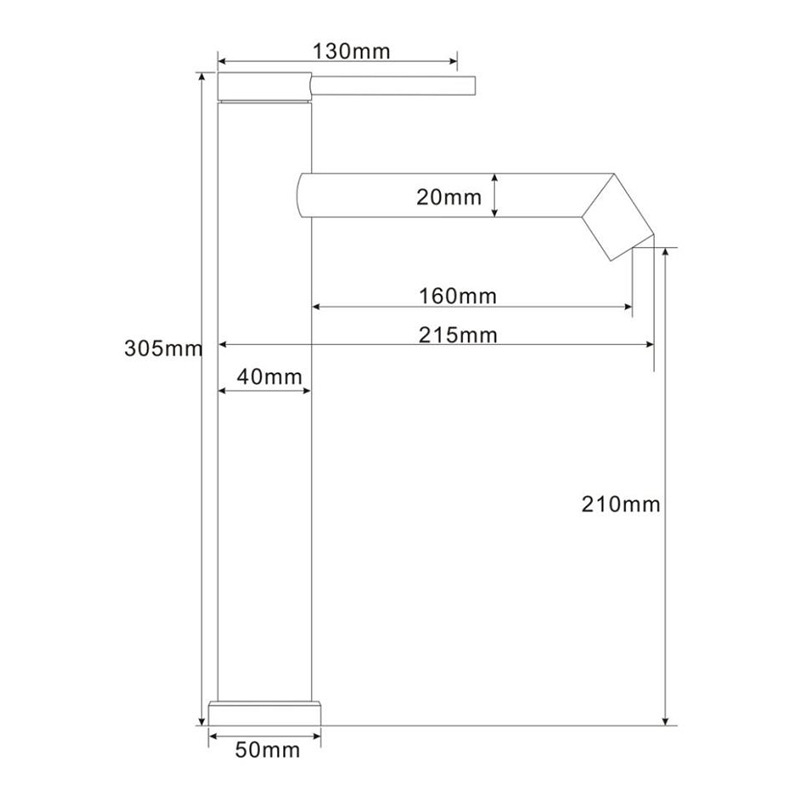 DRF-CUS151 Robinet de chiuvetă din oțel inoxidabil 304, cald și rece, pentru baie, cu supapă de disc ceramic