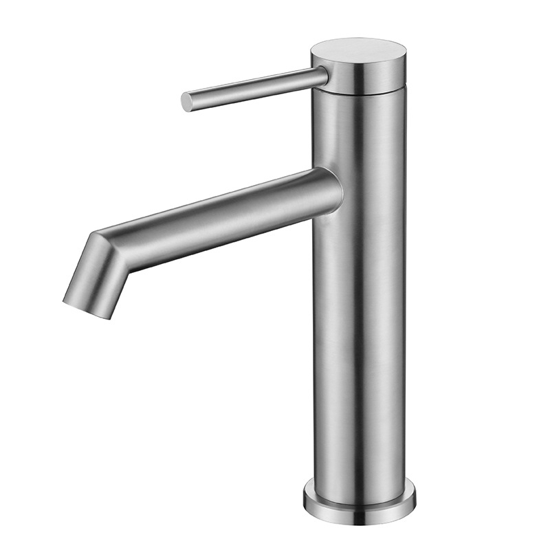 DRF-CUS151 Robinet de chiuvetă din oțel inoxidabil 304, cald și rece, pentru baie, cu supapă de disc ceramic