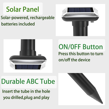 Αποδιώκτης ποντικιών υπερήχων 25 kHz • 0,5 W • επαναφορτιζόμενο • ABS περίβλημα • Μοντέλο ZS-038