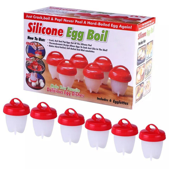 Egglettes κύπελλα αυγών από σιλικόνη – μη κολλητικά, συσκευή μαγειρέματος αυγών, κατασκευή από σιλικόνη-πλαστικό, δυνατότητα εκτύπωσης λογότυπου