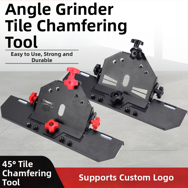 Приставка за ъглов шлайф за фаски на керамични плочки, 45° фаска, 220V, съвместима с дискове 115/125 мм