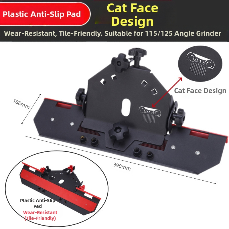 Kampinis šlifuoklis - priedas keraminių plytelių kraštų apipjaustymui, 45° kampas, 220V, suderinamas su diskais 115/125 mm